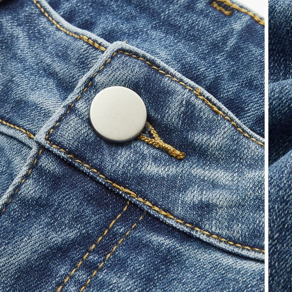 Commense - High Waist Denim Bootcut Jeans - Navy - S (4) - Picture 9 of 9